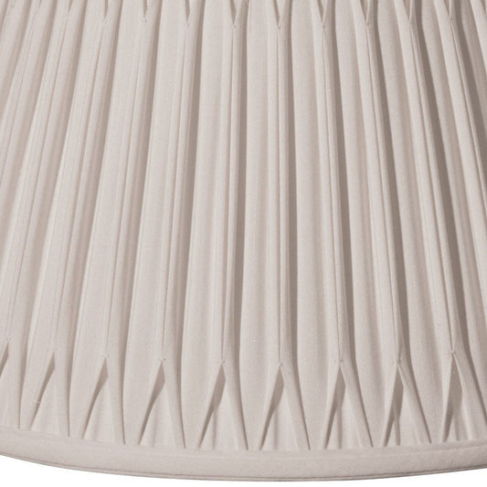 Cream Shantung Silk Pleated Drum Lamp Shade