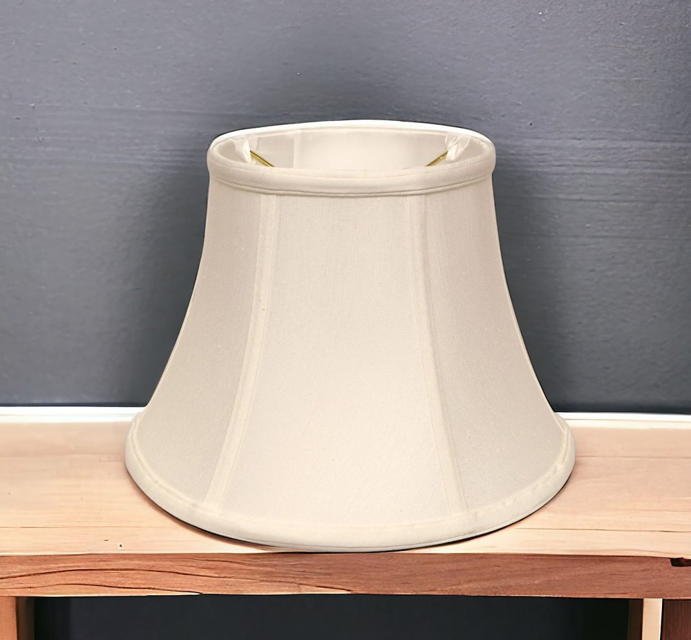 White Monay Shantung Silk Drum Lamp Shade