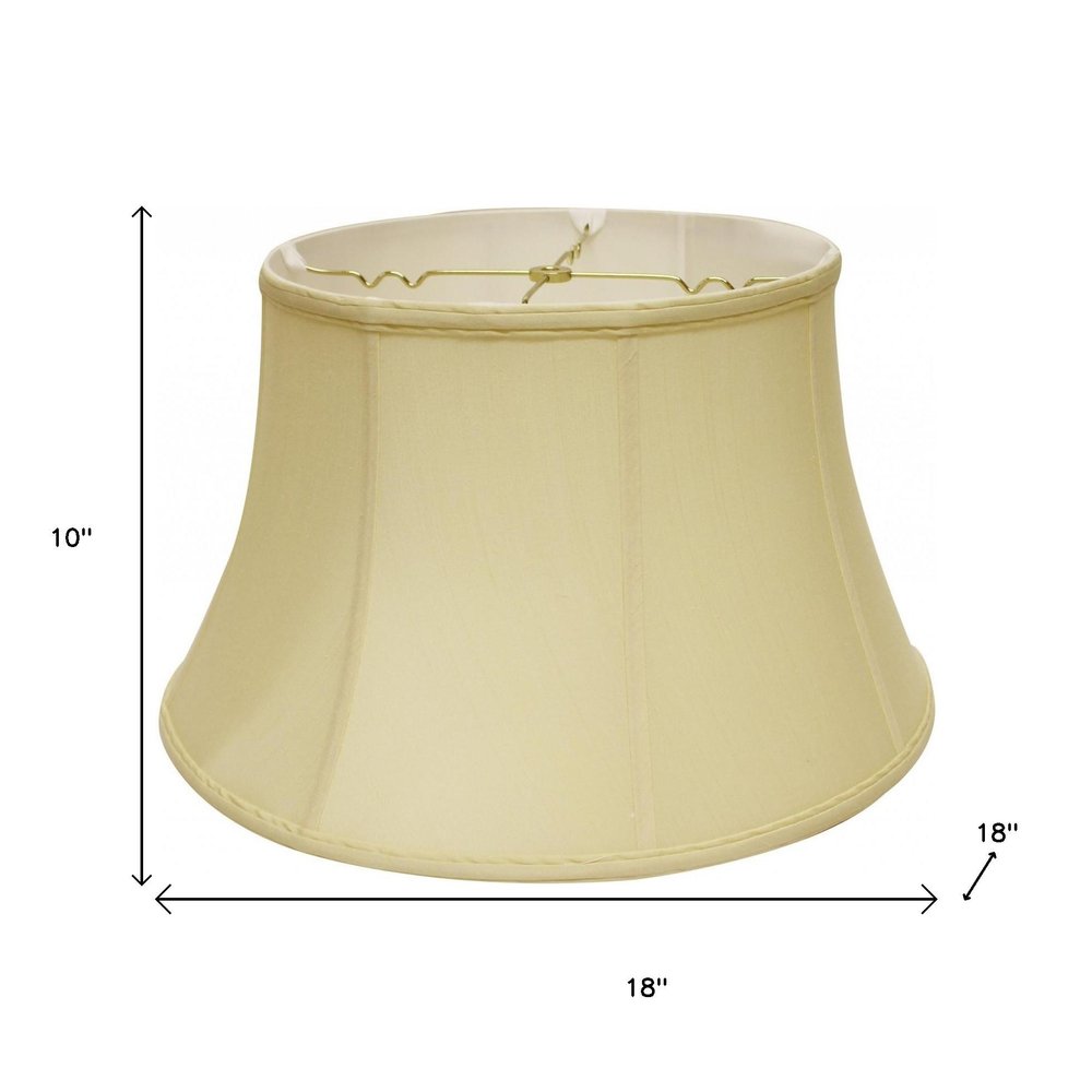 Antiqued White Monay Shantung Silk Drum Lamp Shade