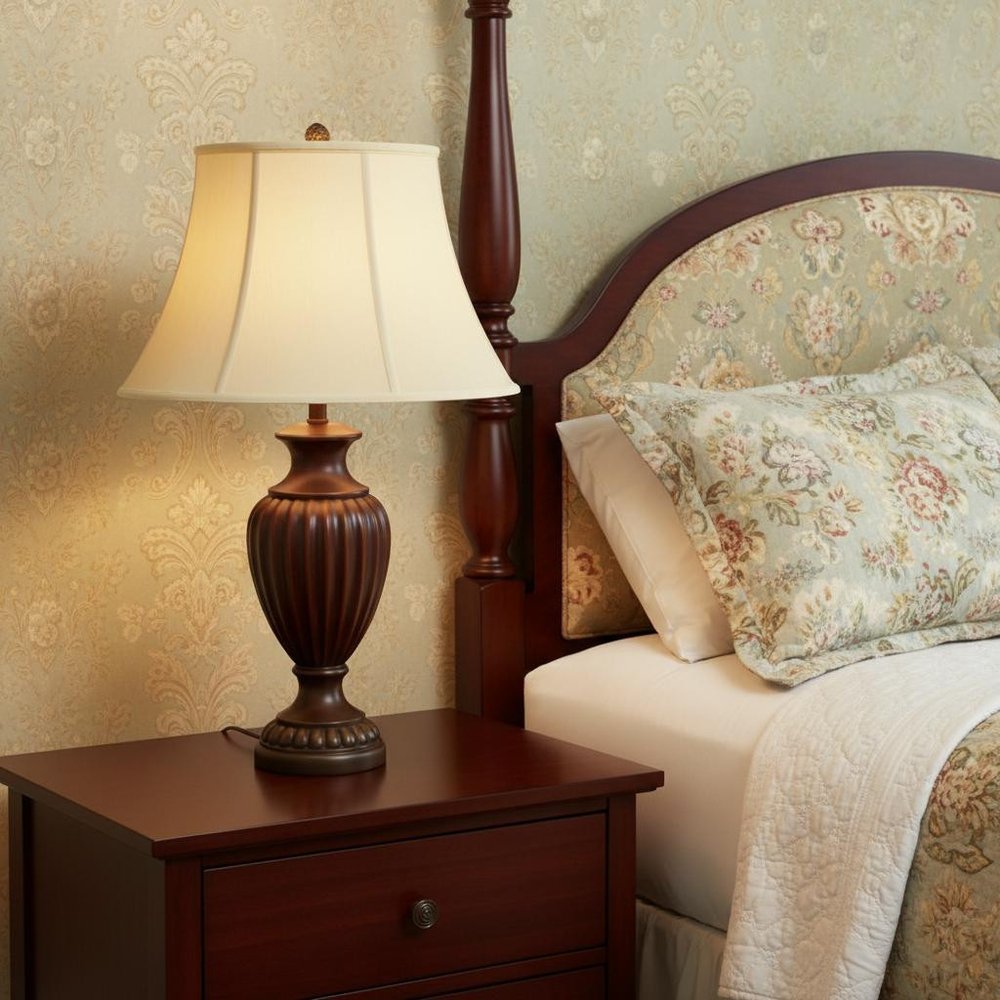 Antiqued White Monay Shantung Silk Drum Lamp Shade