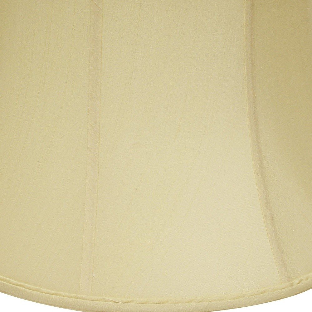 Antiqued White Monay Shantung Silk Drum Lamp Shade