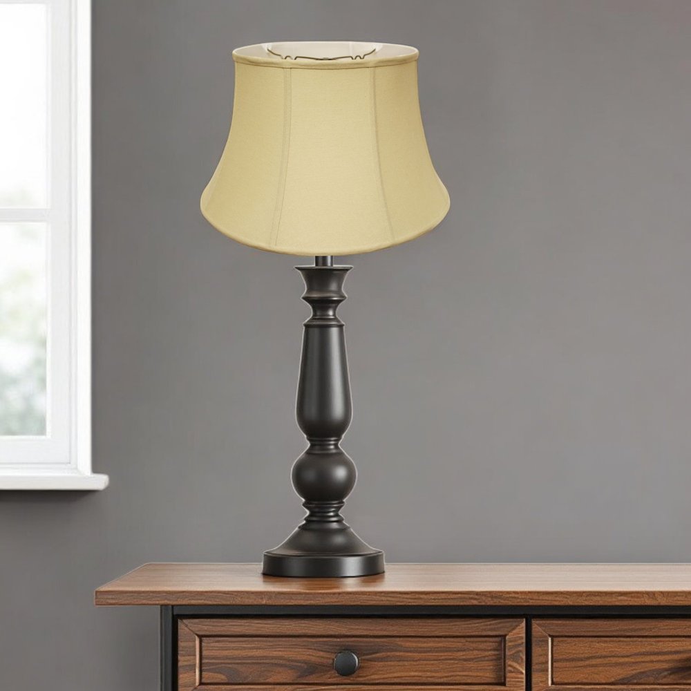 Tan Linen Drum Lamp Shade