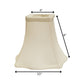 White Monay Shantung Silk Square Lamp Shade