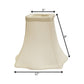 White Monay Shantung Silk Square Lamp Shade