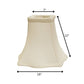 White Monay Shantung Silk Square Lamp Shade