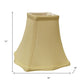 Antiqued White Monay Shantung Silk Square Lamp Shade