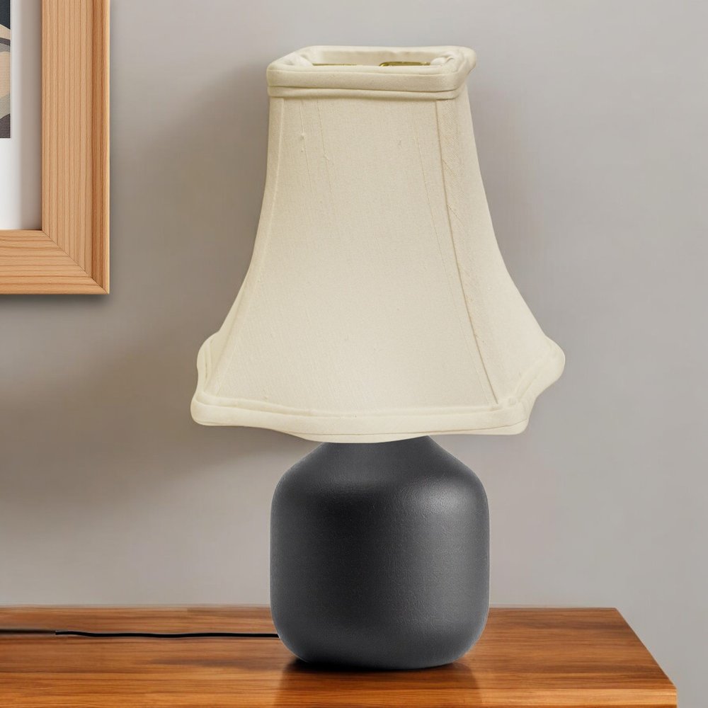 White Monay Shantung Silk Square Lamp Shade