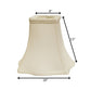 White Monay Shantung Silk Square Lamp Shade