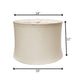 Snow Linen Drum Lamp Shade