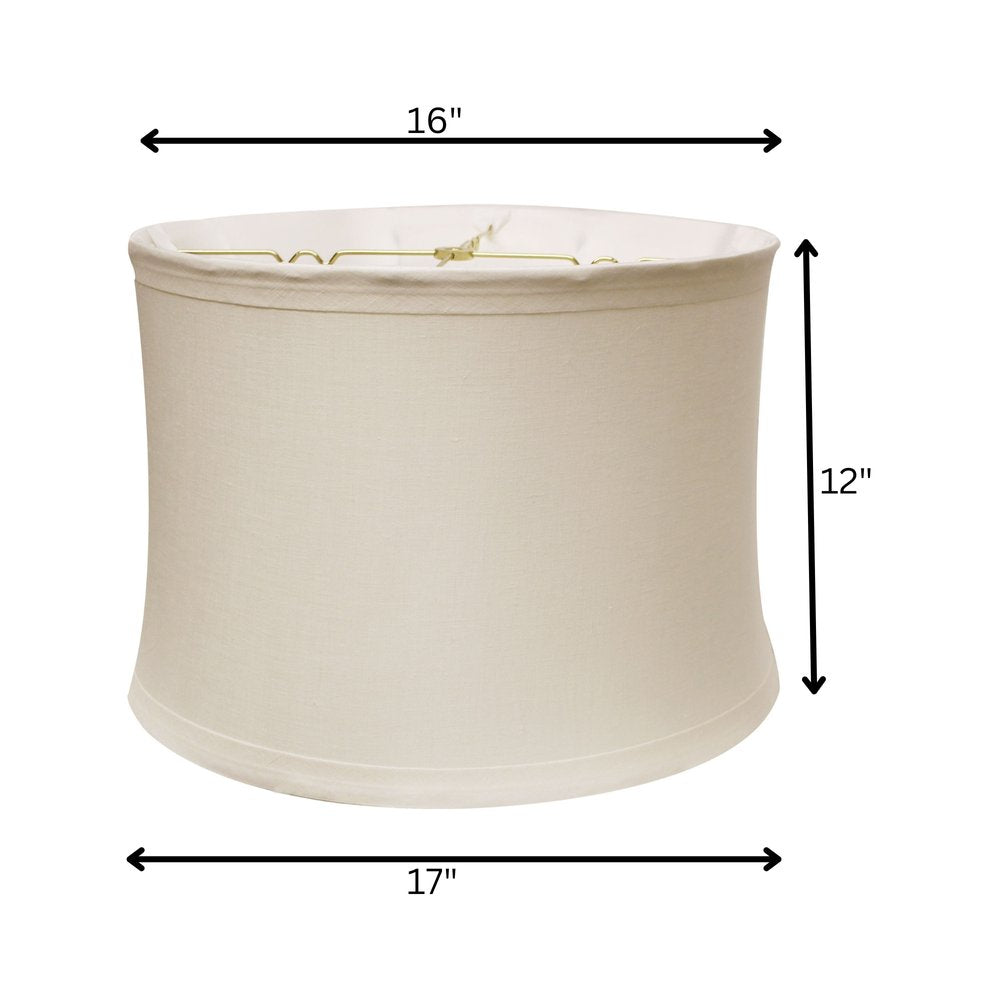 Snow Linen Drum Lamp Shade