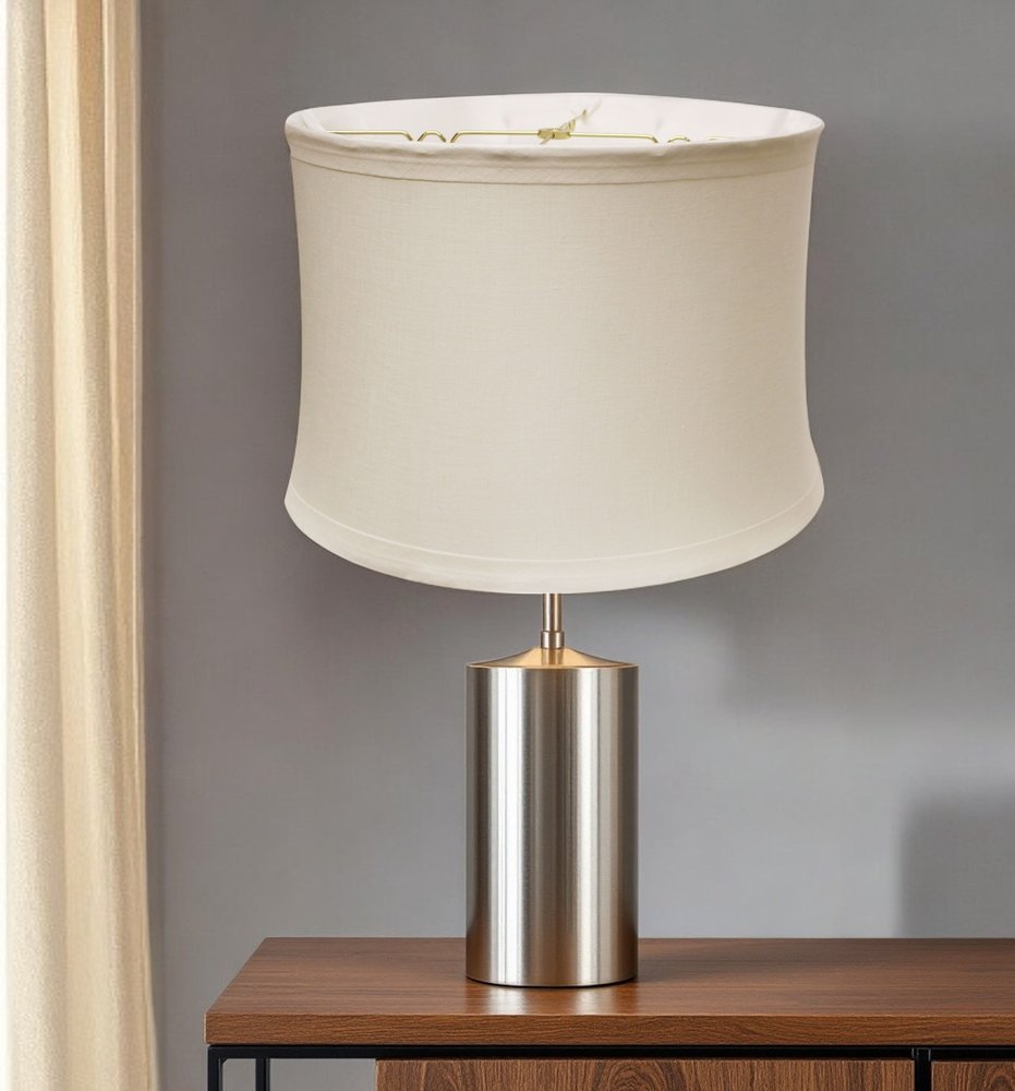 Snow Linen Drum Lamp Shade