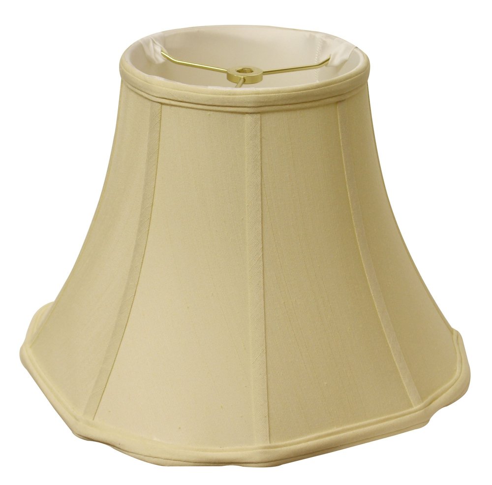 Antiqued White Monay Shantung Silk Bell Lamp Shade