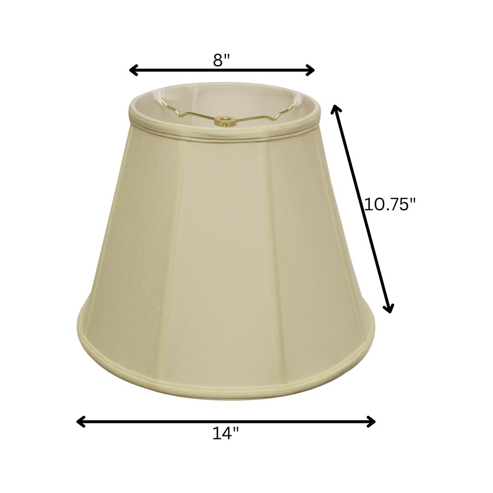 14" Ivory Slanted Empire Monay Shantung Lampshade