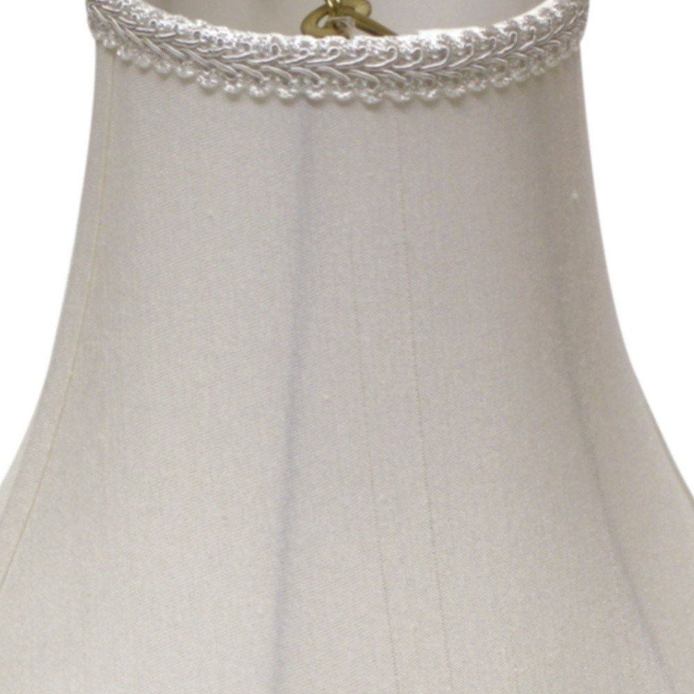 White Monay Shantung Silk Bell Lamp Shade