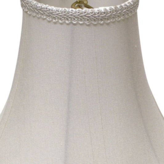 White Monay Shantung Silk Bell Lamp Shade