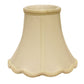 16" Ivory Slanted Scallop Bell Monay Shantung Lampshade