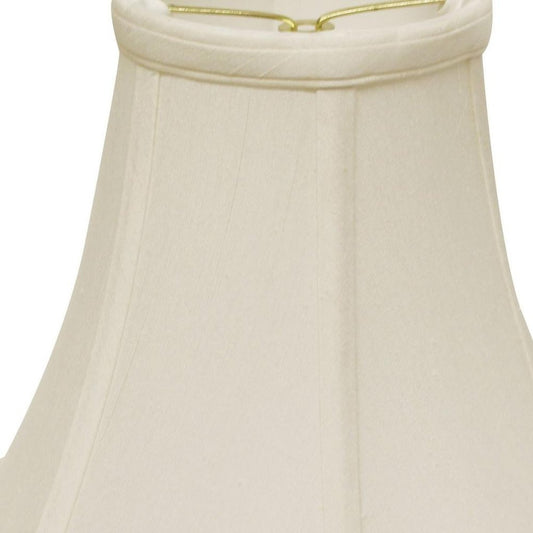 White Monay Shantung Silk Bell Lamp Shade