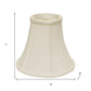 White Monay Shantung Silk Bell Lamp Shade