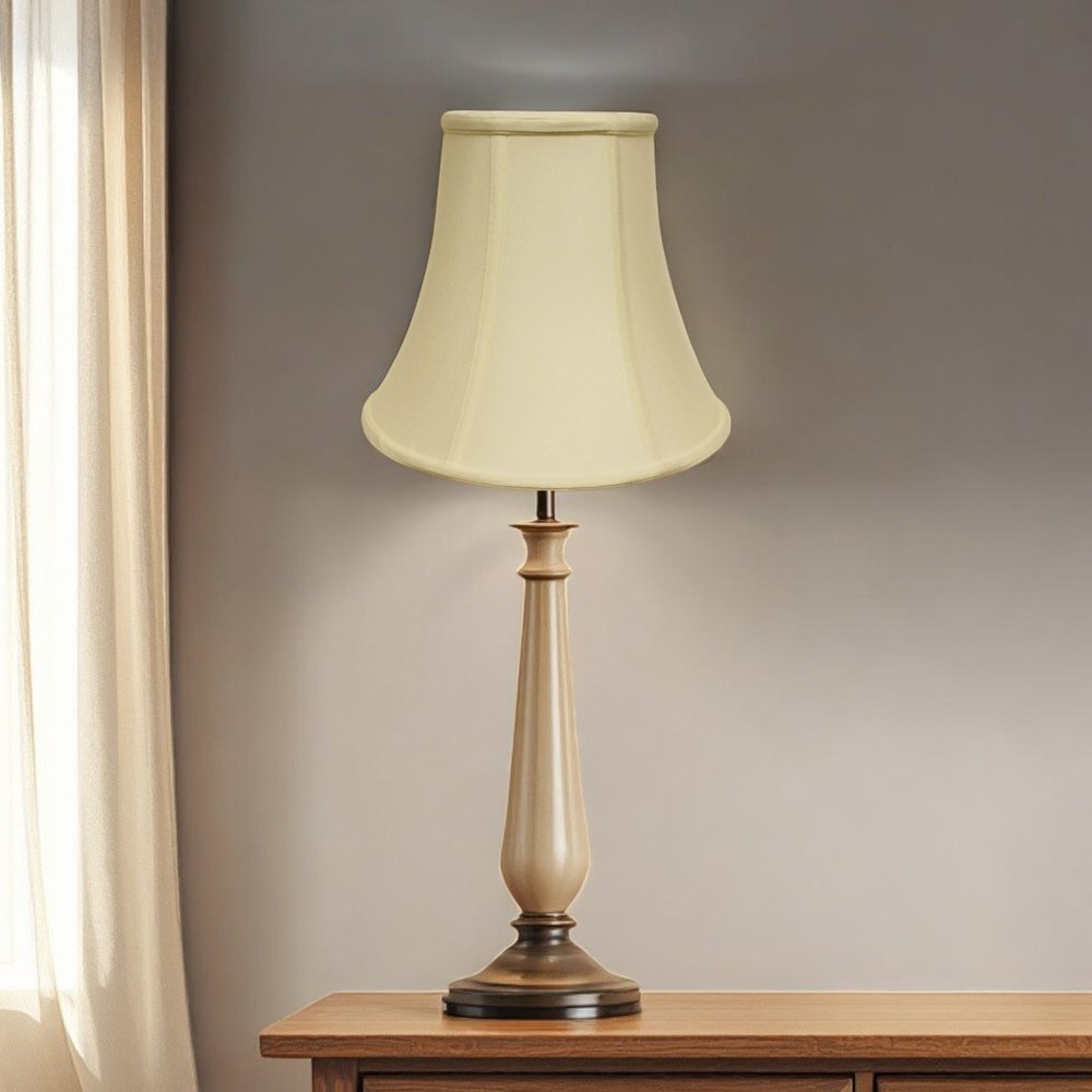 Ivory Monay Shantung Silk Bell Lamp Shade