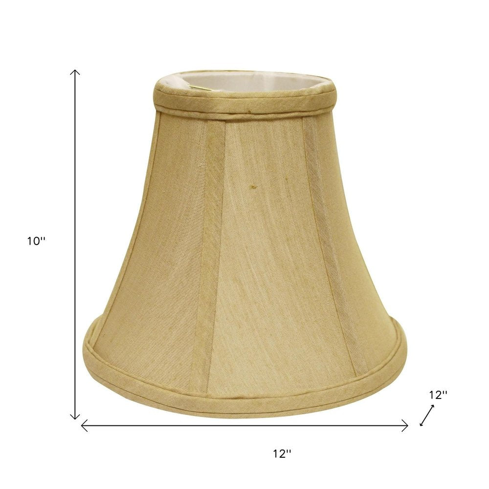 12" Pale Brown Premium Bell No Slub Lampshade