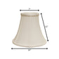 White Monay Shantung Silk Bell Lamp Shade