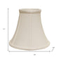 White Monay Shantung Silk Bell Lamp Shade