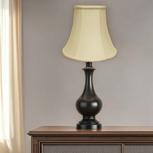 Ivory Monay Shantung Silk Bell Lamp Shade