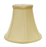 Antiqued White Monay Shantung Silk Bell Lamp Shade