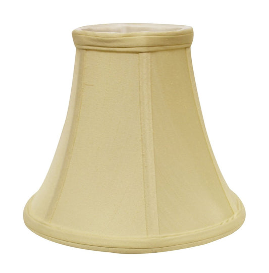 Antiqued White Monay Shantung Silk Bell Lamp Shade