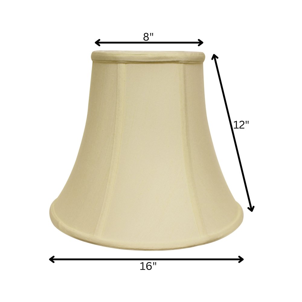Ivory Monay Shantung Silk Bell Lamp Shade