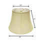 Antiqued White Monay Shantung Silk Bell Lamp Shade