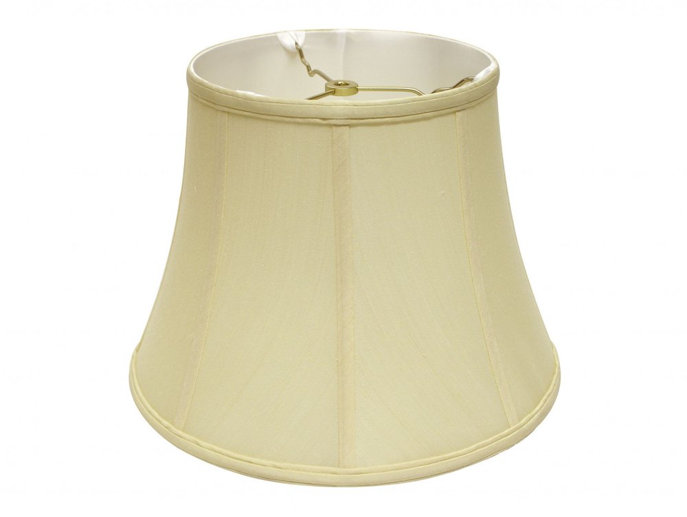 Antiqued White Monay Shantung Silk Bell Lamp Shade