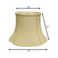 Antiqued White Monay Shantung Silk Oval Lamp Shade