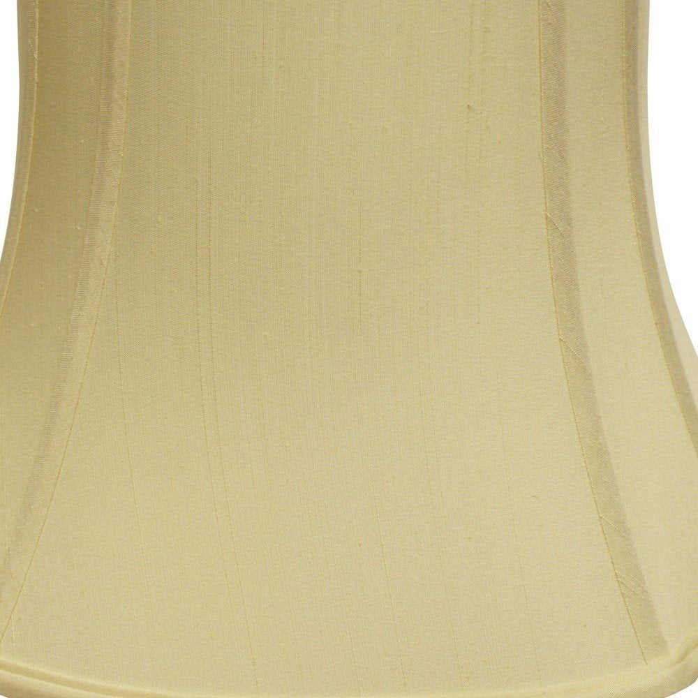Antiqued White Monay Shantung Silk Oval Lamp Shade