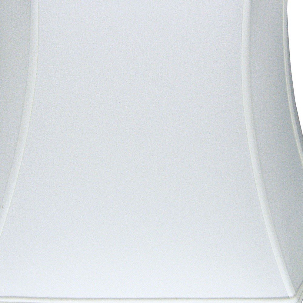 17" Snow Inverted Rectangle Shantung Lampshade