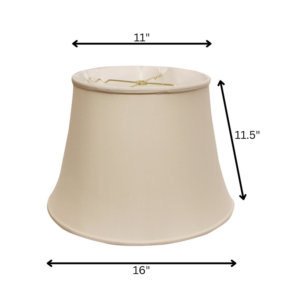 Champagne Pongee Silk Bell Lamp Shade