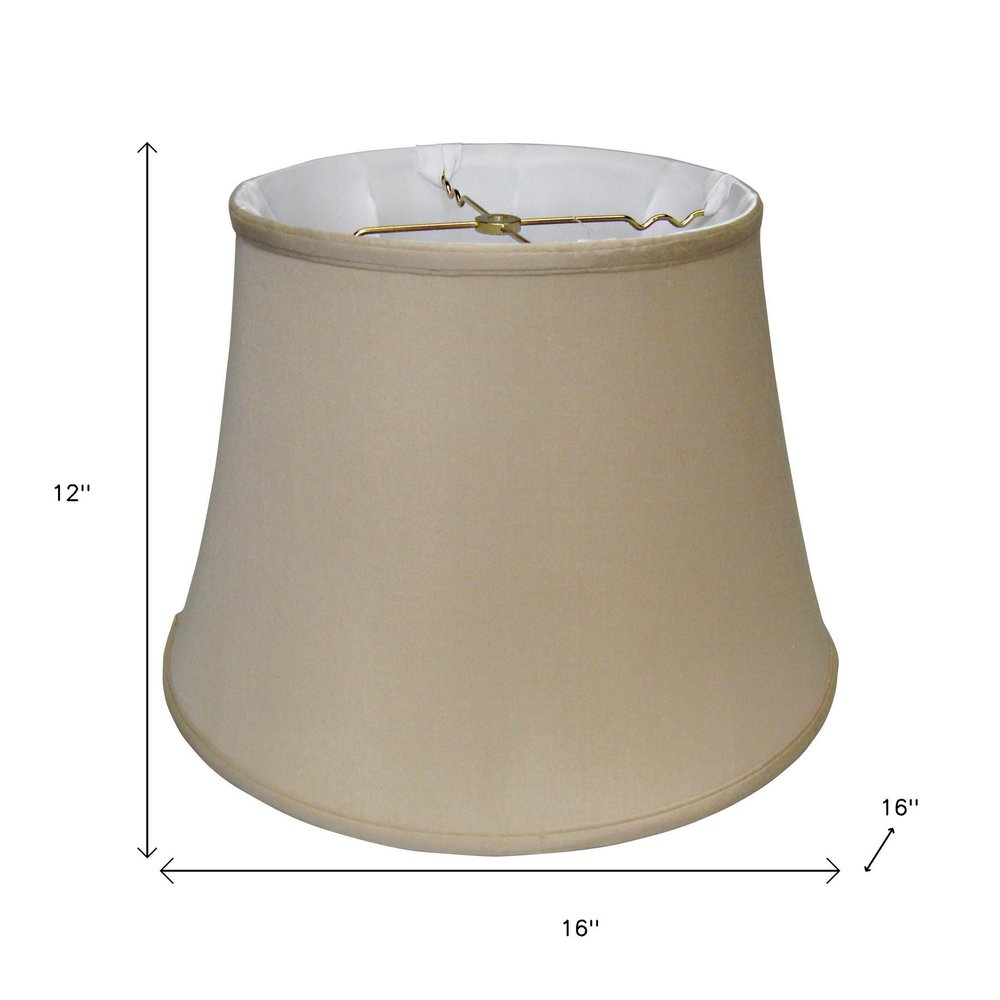 Brown Pongee Silk Bell Lamp Shade