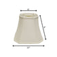 White Monay Shantung Silk Square Lamp Shade