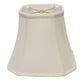 White Monay Shantung Silk Square Lamp Shade