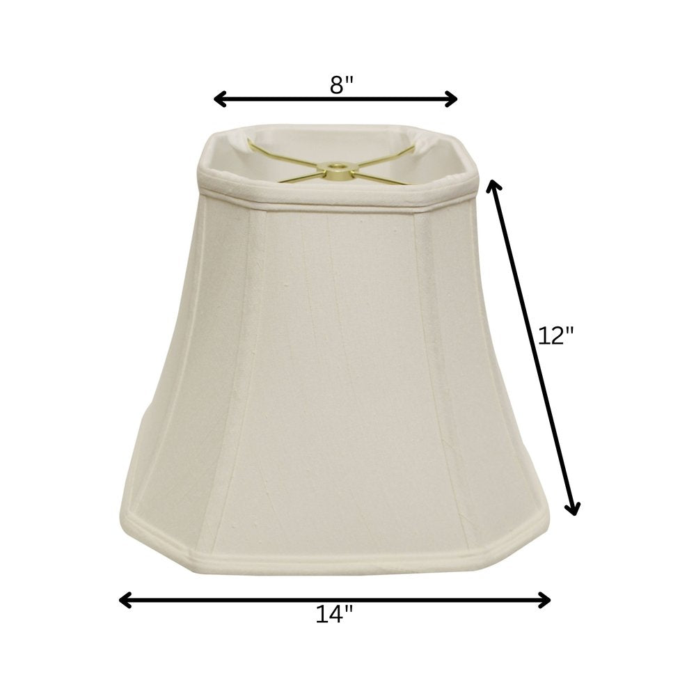 White Monay Shantung Silk Square Lamp Shade