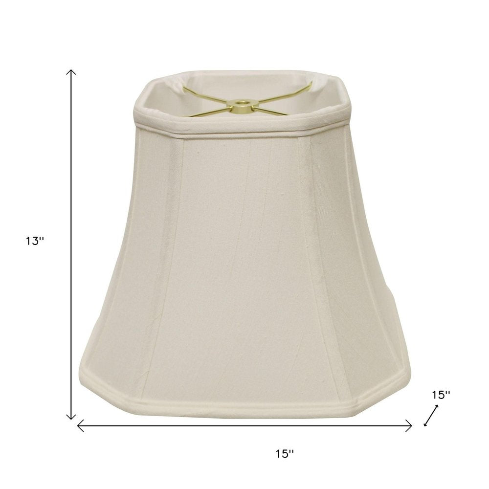 White Monay Shantung Silk Square Lamp Shade