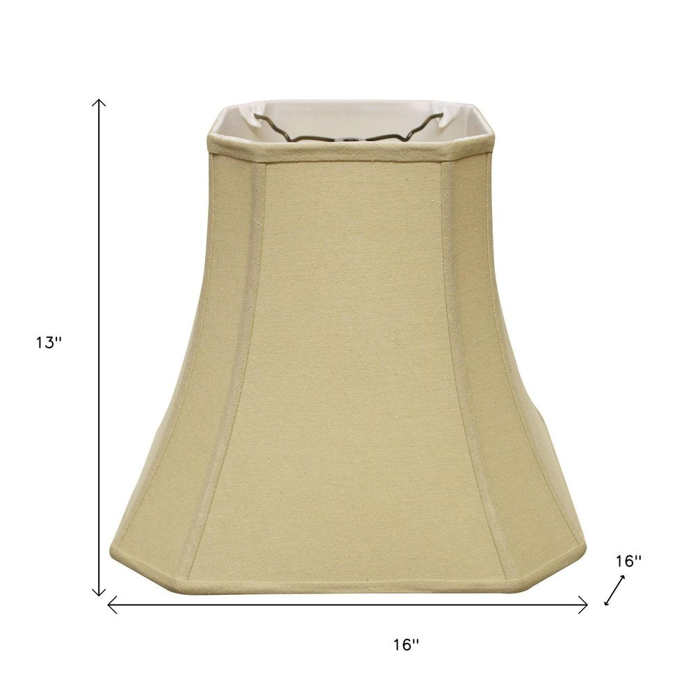 Tan Linen Square Lamp Shade