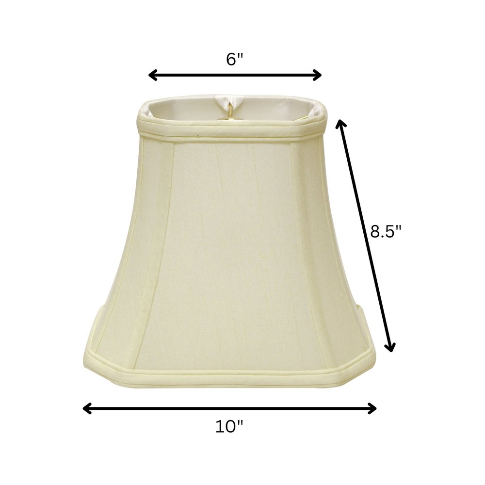 Ivory Monay Shantung Silk Bell Lamp Shade