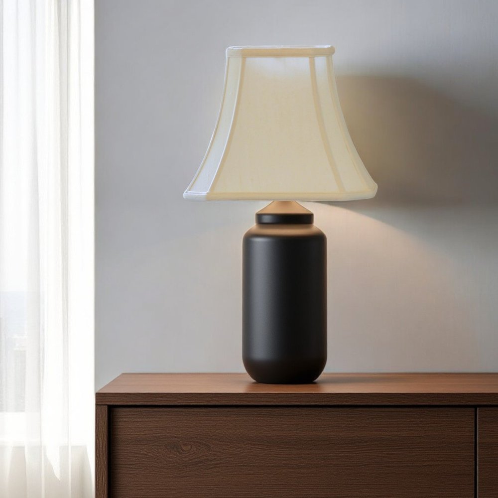 White Monay Shantung Silk Bell Lamp Shade