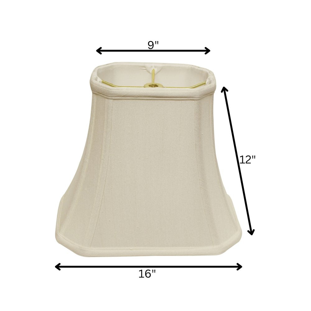 White Monay Shantung Silk Bell Lamp Shade
