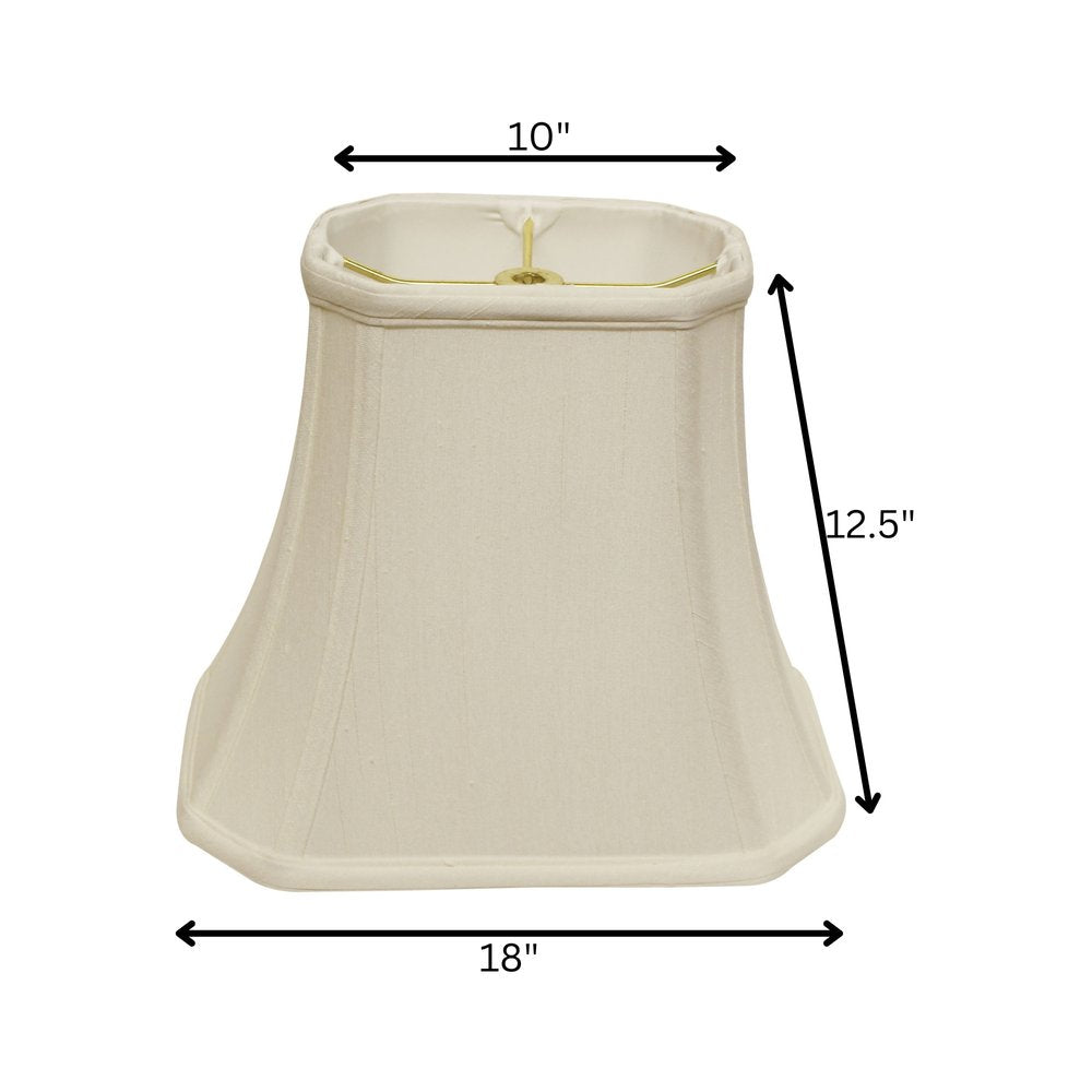White Monay Shantung Silk Bell Lamp Shade