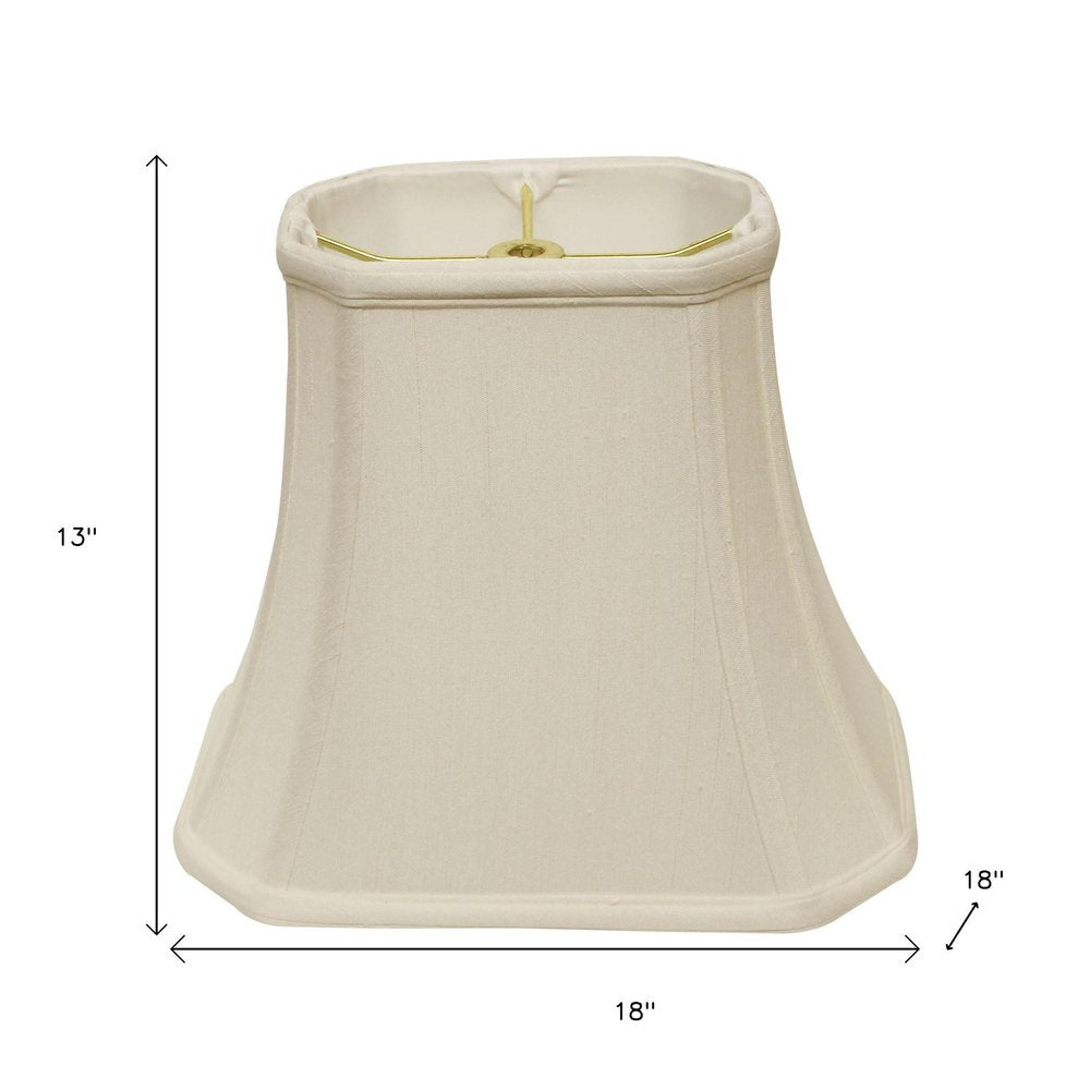 White Monay Shantung Silk Bell Lamp Shade