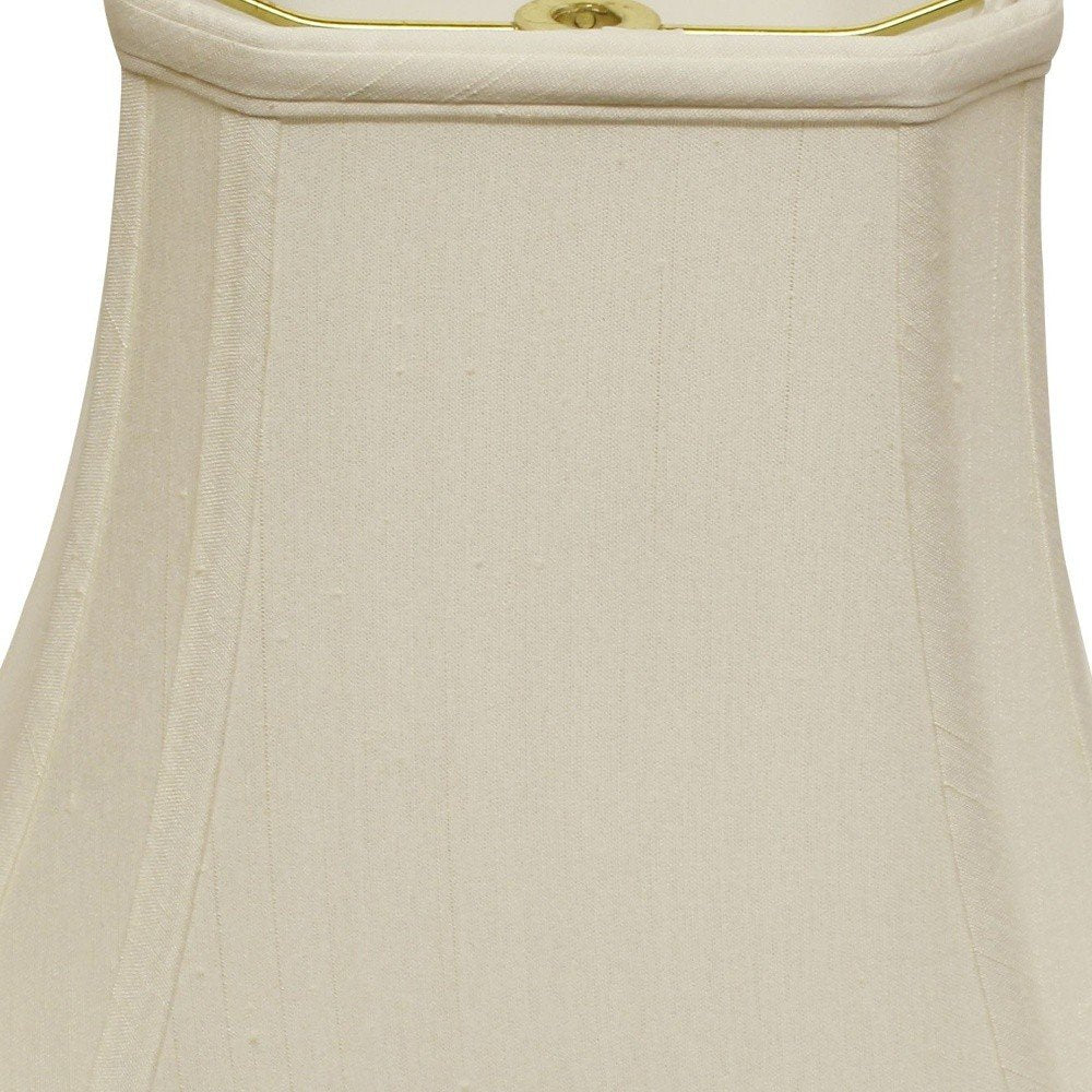 White Monay Shantung Silk Bell Lamp Shade