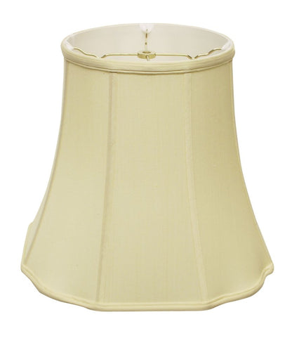 Antiqued White Monay Shantung Silk Bell Lamp Shade