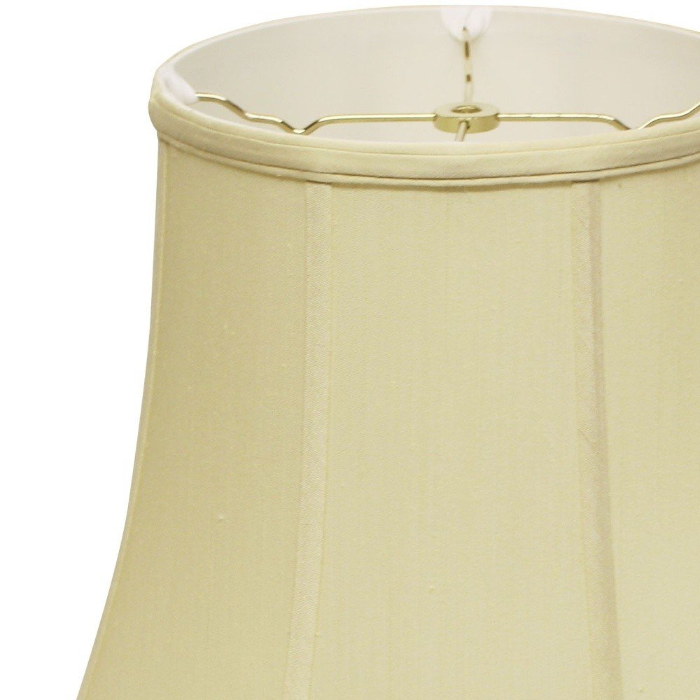 Antiqued White Monay Shantung Silk Bell Lamp Shade